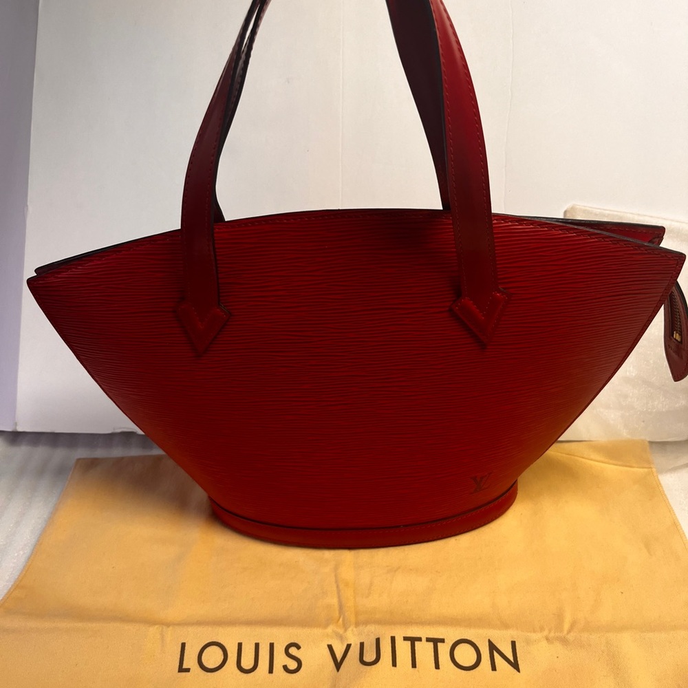 Louis Vuitton Saint Jaques Red Epi Leather Tote LV Red Handbags